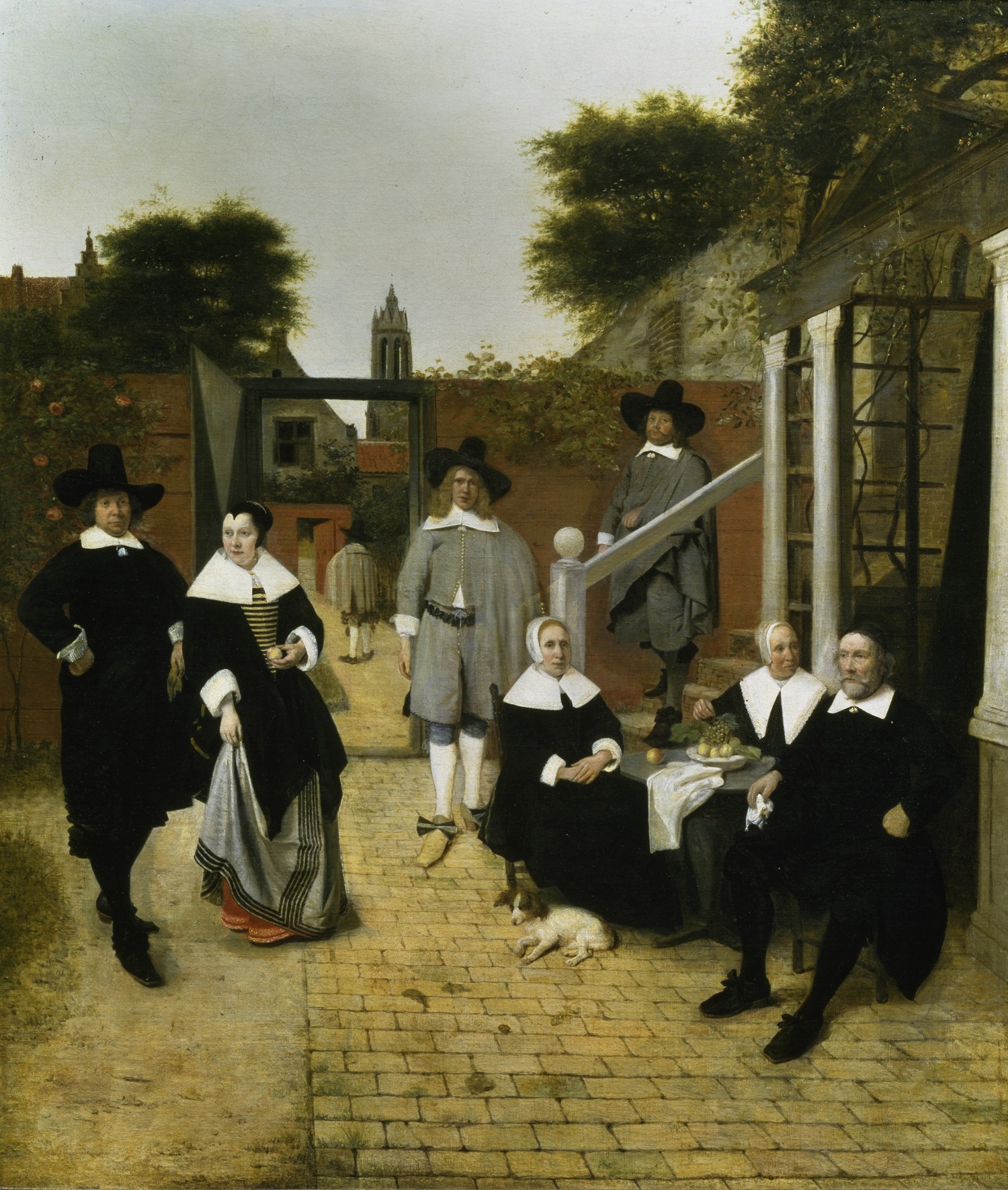 Pieter de Hooch Portret van een Delftse familie Gemäldegalerie der Akademie der bildende Künste Wenen